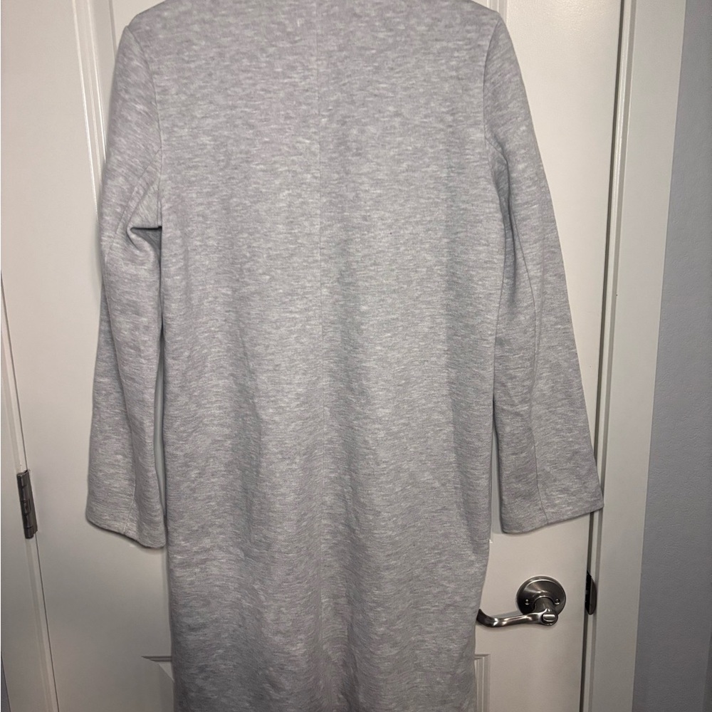 Women's Long line Gray Coat - Picture 5 of 5